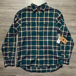 *NEW Vans Men's Box Flannel Classic Long Sleeve Shirt - Blue/Brown Plaid